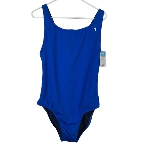Illusions Blue Training Swimsuit Size 42/12 NWT #5997 - Picture 1 of 5